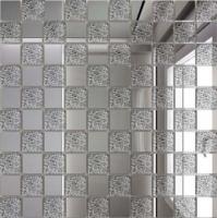 Мозаика зеркальная  ДСТ, 2.5 х 2.5 см, 30 х 30 см, Серебро + Хрусталь С50Х50
