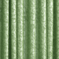 Портьерная штора 150 х 260 см, жаккард с обработанным краем, зеленый, J100-06