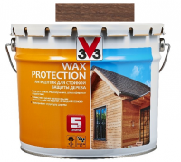 V33 Wax Protection темный дуб 2.5 л, Антисептик для дерева с добавлением воска