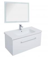 Комплект мебели для ванной Dreja 100, Тумба Dreja Big, раковина MyJoys Гармония, зеркало Kvadro