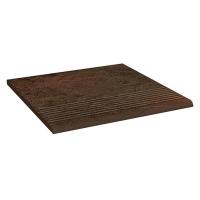 Плитка клинкер на ступеньку, структурная, Semir Brown, серо-коричневый, 30 х 30 х 1.1 см