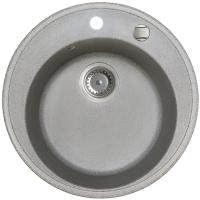 Мойка для кухни Granucryl, круглая, гладкая, серый, 510 х 510 х 210 мм