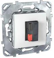 Schneider Unica Белая аудиорозетка 1-ая, MGU5.486.18ZD