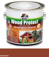 Dufa Wood Protect, махагон, 2.5 л, Пропитка для защиты древесины, с воском