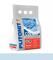 PLITONIT Colorit 2 кг, Затирка для швов до 6 мм между всеми типами плитки, светло-голубой
