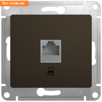 Schneider Glossa Шоколад Розетка компьютерная RJ45 кат.5E, GSL000881K