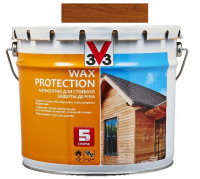 V33 Wax Protection золотой дуб 9 л, Антисептик для дерева с добавлением воска