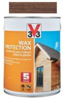 V33 Wax Protection темный дуб 0.9 л, Антисептик для дерева с добавлением воска