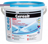 Ceresit СЕ 40 Aquastatic, Эластичная водоотталкивающая затирка для швов (до 10 мм) лаванда (№87), 2 кг