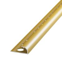Профиль алюминиевый наружный для плитки, ПО-9, золото полированное, 26 мм, 2.7 м