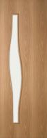 Волна 4с6 Миланский орех Открытое полотно дверное со стеклом, 60, 2000 х 600 х 38 мм