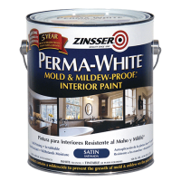 Краска ZINSSER PERMA WHITE интерьерная для стен самогрунтующаяся, белая, матовая, 3.78 л