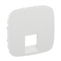 Legrand Valena ALLURE, белая накладка одинарной розетки 1хRJ-11/1хRJ-45 (телефон или ПК), 755415