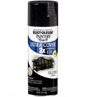Rust-Oleum Painter’s Touch 2X Ultra Cover Spray Краска-спрей универсальная на алкидной основе, черный глянцевый, 0.34 кг