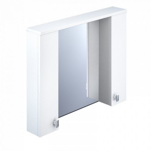 Шкаф-зеркалo для ванной 90 см, c подсветкой, белый, IDDIS Rise, RIS90W0i99, 170 х 900 х 630 мм