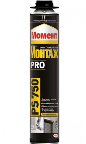Пена Монтажная МОМЕНТ ПРОФИ PRO PS750, 0.75 л