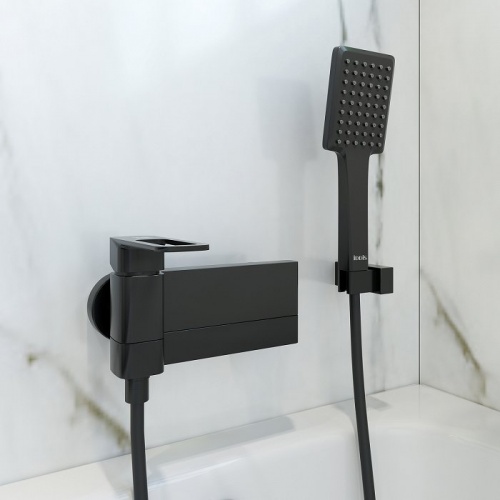 Смеситель для ванны IDDIS Slide, черный, SLIBL00i02