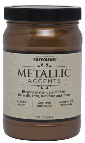 Metallic Accents Краска с эффектом насыщенного металлика на акриловой основе, бронзовая медаль, 0.946 л