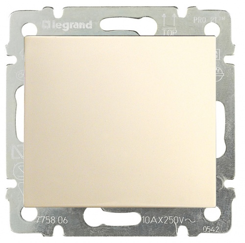 Legrand Valena кремовый переключатель 1-клавишный, 774306