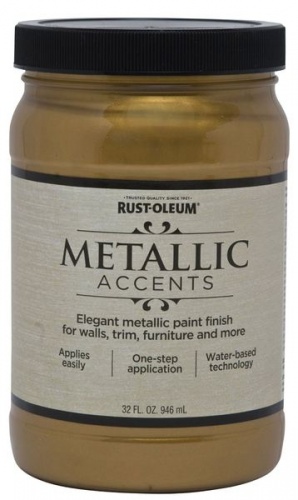 Metallic Accents Краска с эффектом насыщенного металлика на акриловой основе, золотой рудник, 0.946 л
