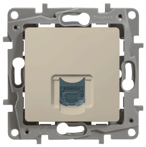 Legrand Etika кремовая розетка телефонная (RJ11), 672340