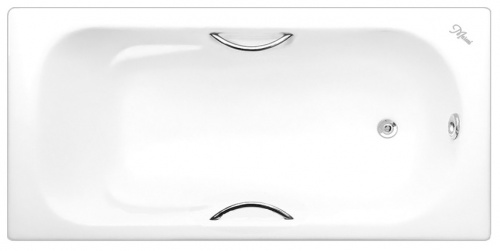 Чугунная ванна Maroni Colombo, с ручками LJ-1-1603S, с ножками, 170 х 75 см