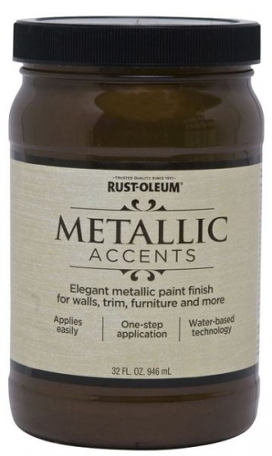 Metallic Accents Краска с эффектом насыщенного металлика на акриловой основе, классическая бронза, 0.946 л