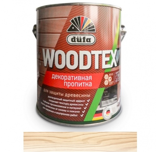 Dufa Woodtex, бесцветный, 0.9 л, Алкидная декоративно-защитная пропитка с твердым воском