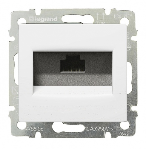 Legrand Valena белая розетка комп (RJ45) UTP 1-ая, 5 кат, 774230