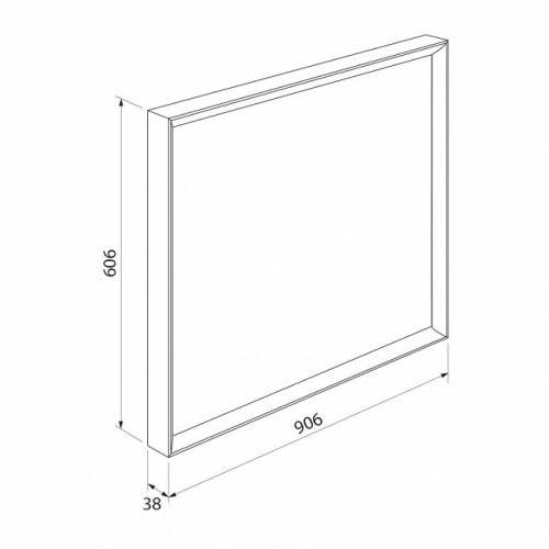 Зеркало для ванной, 90 см, белый, IDDIS Color Plus, COL9000i98, 35 х 900 х 600 мм
