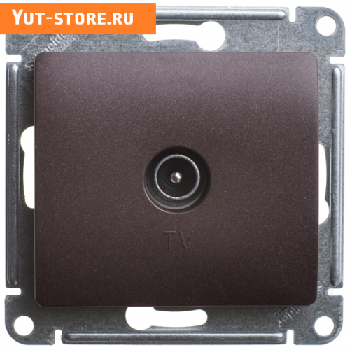 Schneider Glossa Шоколад Розетка TV, GSL000891