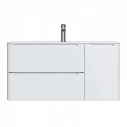 Тумба 100 см, с умывальником, подвесная, белый, IDDIS Edifice, EDI10W1i95K, 467 х 1002 х 500 мм