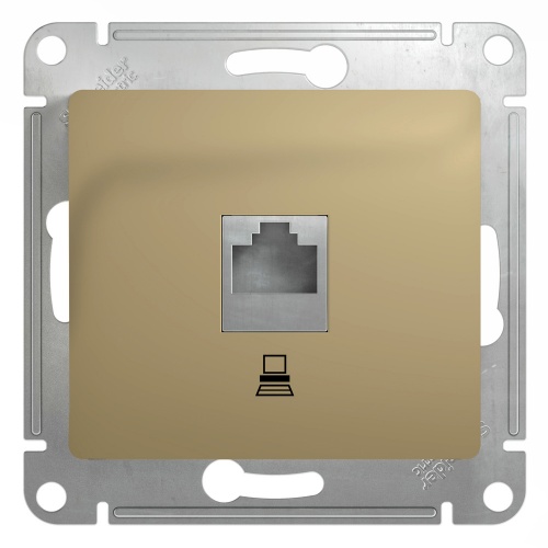 Schneider Glossa Титан Розетка компьютерная RJ45 кат.5E, GSL000481K