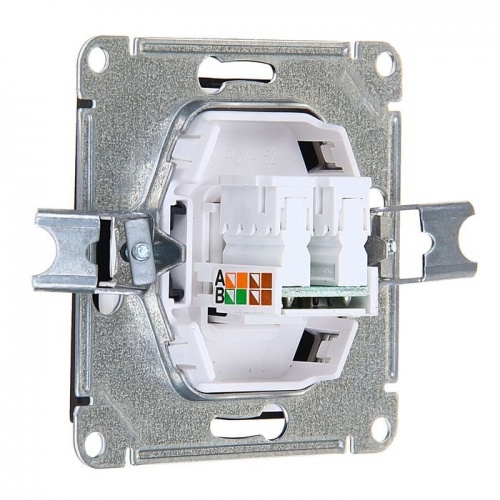 WESSEN 59 Черный бархат Розетка компьютерная 1-ая  RJ45 кат. 5e, RSI-152K5E-6-86
