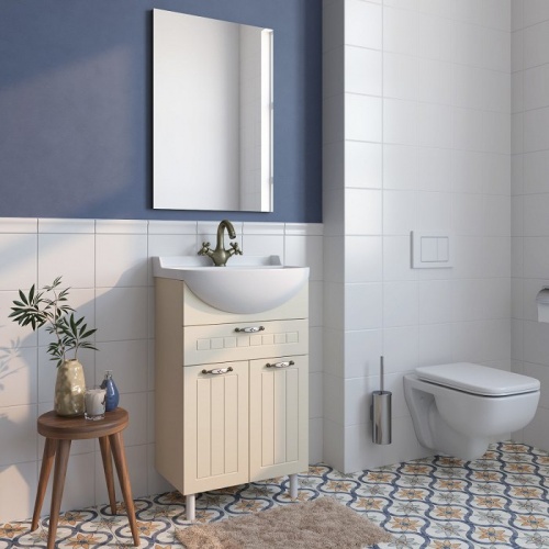 Тумба 50 см, с умывальником, напольная, IDDIS Kantri, KAN50W3i95K, 301 х 484 х 710 мм