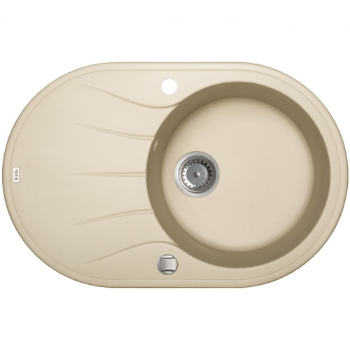 Мойка для кухни Granucryl, круглая, гладкая, с крылом, сафари, 780 х 500 х 210 мм
