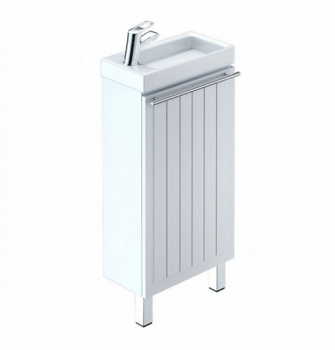 Тумба 40 см, с умывальником, напольная, белый,  Milardo Amur, AMU40W1M95K, 213 х 390 х 720 мм