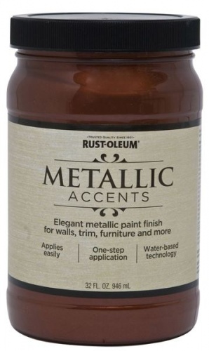 Metallic Accents Краска с эффектом насыщенного металлика на акриловой основе, медный теплый, 0.946 л