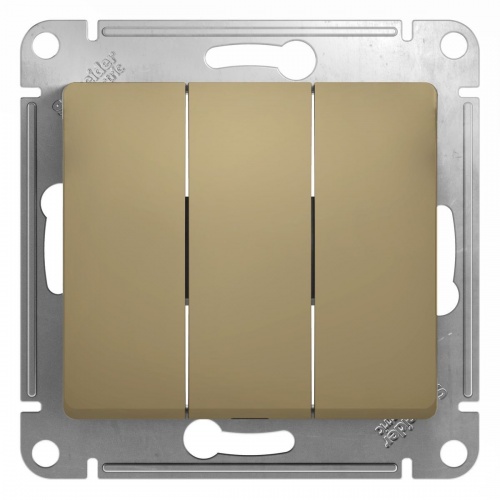Schneider Glossa Титан Выключатель 3-клавишный, GSL000431