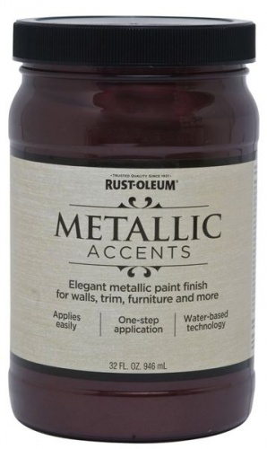 Metallic Accents Краска с эффектом насыщенного металлика на акриловой основе, гранатовый, 0.946 л