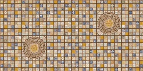 Панель ПВХ Ацтеки, коричневый, 960 х 480 х 0.35 мм, 0.46 м2