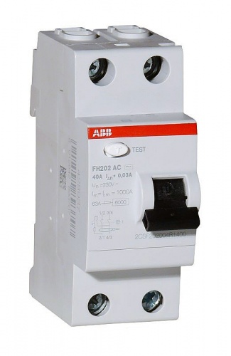 ABB УЗО  2P 40A 30mA (AC) FH202AC, 2CSF202004R1400
