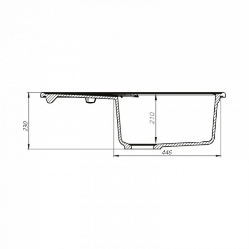 Мойка для кухни круглая, с крылом, Kitchen G, K18C771i87