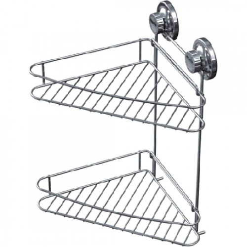 Полка для ванной угловая на вакуумных присосках