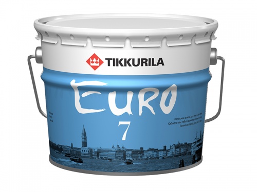 Tikkurila Euro Power 7 баз C 9 л Краска матовая моющаяся водоразбавляемая для стен и потолка