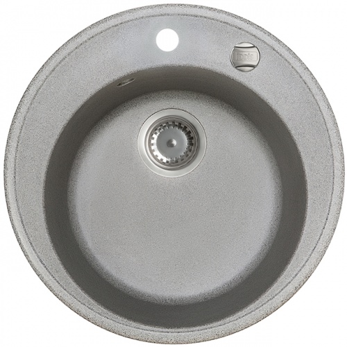 Мойка для кухни Granucryl, круглая, гладкая, серый, 510 х 510 х 210 мм