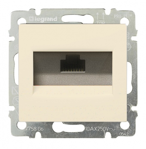 Legrand Valena кремовая розетка компьютерная (RJ45) 1-ая 5 кат, 774130