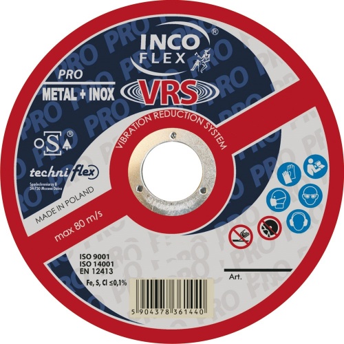 Диск отрезной выпуклый для стали PRO INCO Flex 230 х 1.9 х 22.23 мм