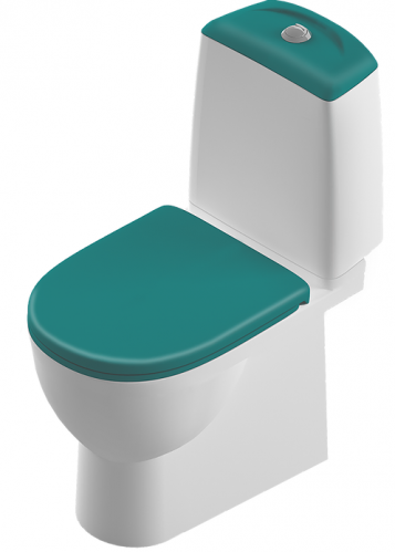 Унитаз-компакт Best Color Sea с сиденьем из дюропласта с микролифтом, 640 х 340 х 770 мм