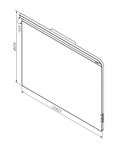 Зеркало с подсветкой и системой антизапотевания, 100 см AM.PM Inspire 2.0, M50AMOX1001SA, 1007 х 804 мм